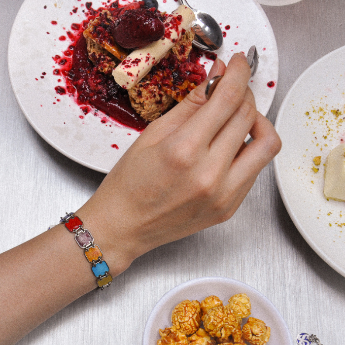 -25% For Two| -33% For Three |Square- Jingtai Blue Vintage Bracelet - Gold - Cooper Base Cloisonne