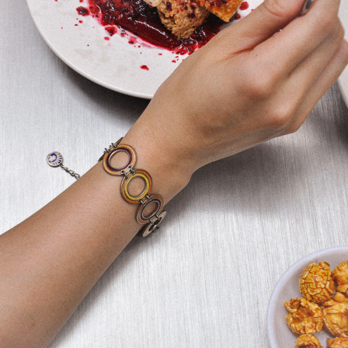 -25% For Two| -33% For Three | Round - Jingtai Blue Vintage Bracelet - Gold - Cooper Base Cloisonne
