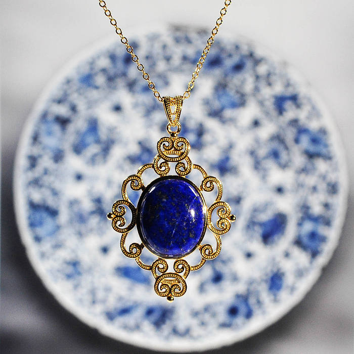 Universe - Vintage Necklace - Lazurite 925 Silver - Energy Stone