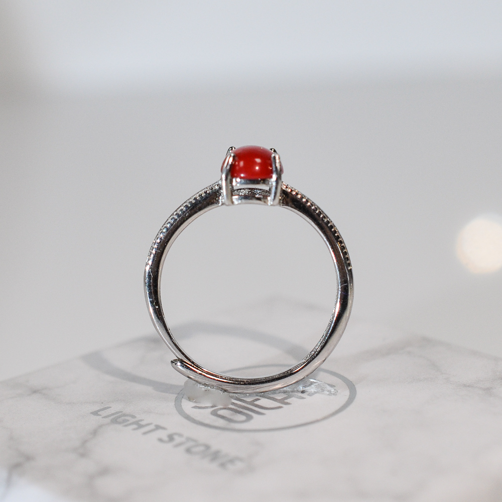925 Sterling Silver - Red Coral Infinity Heart Solitaire Ring Sz 8.5 -  RG8202 on eBid Canada