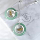 Online Earrings Shop - Clouds and Moon - 925 Silver - Special Gift | Light Stone