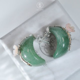 Plum Blossom -  Aventurine - 925 Silver Earrings