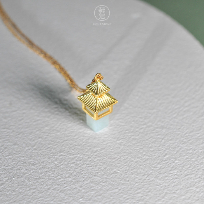 Light Green Fairy - Shelter - Hetian Jade Necklace