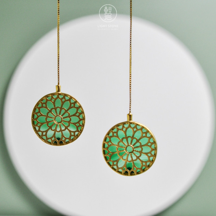 Notre Dame de Paris - 925 Silver - Agate Earrings