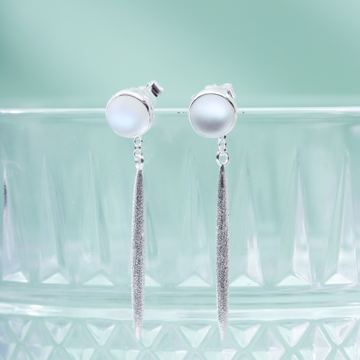 Glaze - Drop- Sterling Silver Earrings