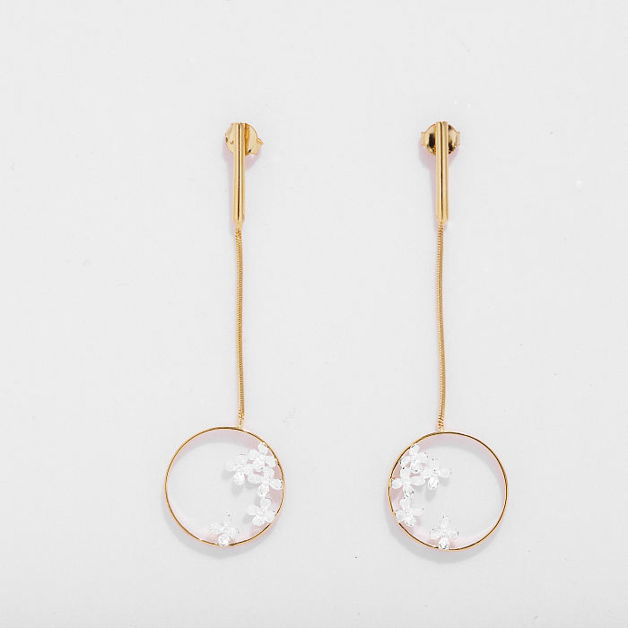 Osmanthus - Circle  -  Sterling Silver Earrings