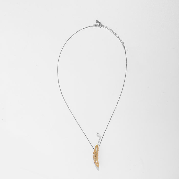 Feather- Sterling Silver Necklace