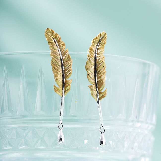 Feather- Sterling Silver Earrings