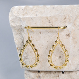 Golden-and-Silver Honeysuckle - Silk Road - Sterling Silver Earrings