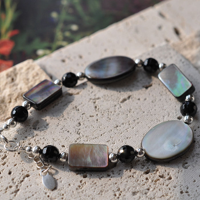 Bali Colorful Bracelet- Mother of Pearl - Sterling Silver - Handmade｜Light StoneBali Colorful Bracelet- Mother of Pearl - Sterling Silver - Handmade｜Light Stone