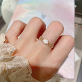 Ocean - White Coral - 925 Silver Ring