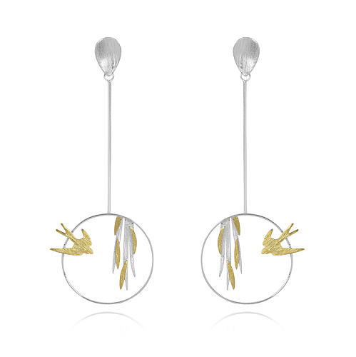 Swallow - Sterling Silver 925 Earrings