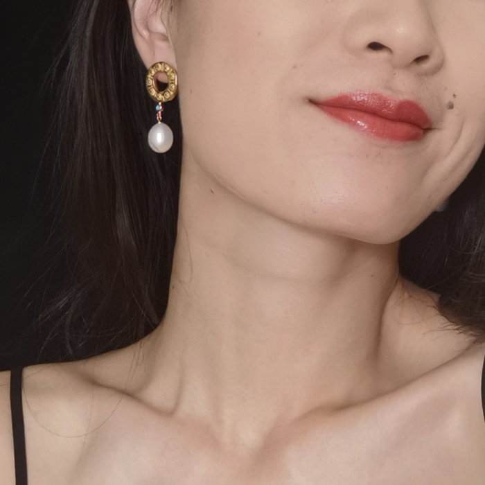 Sunrise - Silk Road - Freshwater Pearls - Sterling Silver Earrings
