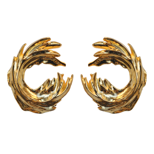 Phoenix Nirvana - Totem - Gold-Plated - Silver Earrings