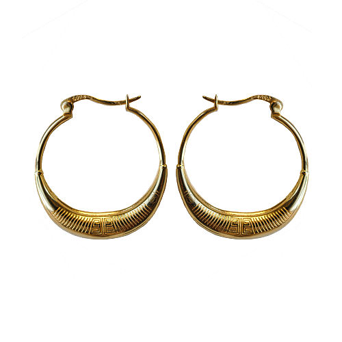 Eternal Elegance - Totem - Gold-Plated- Hoop Silver Earrings