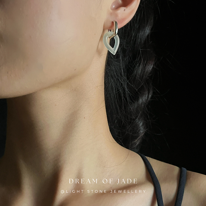 Teardrop Grace Xiuyan Jade Earrings - Hand-Carved Teardrop Jade with Sterling Silver Hoops - Versatile Styling - Perfect Gift - Designer Jewellery - Free Shipping Worldwide - Light Stone Jewellery