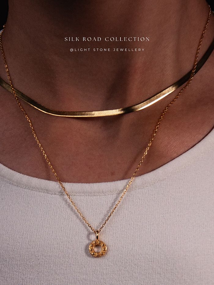 Sunrise - Silk Road - Gold-Plated Sterling Silver Necklace