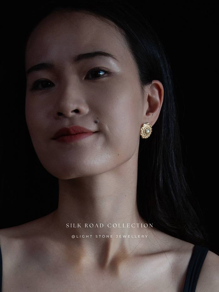 Silk Road Lotus Ear Studs