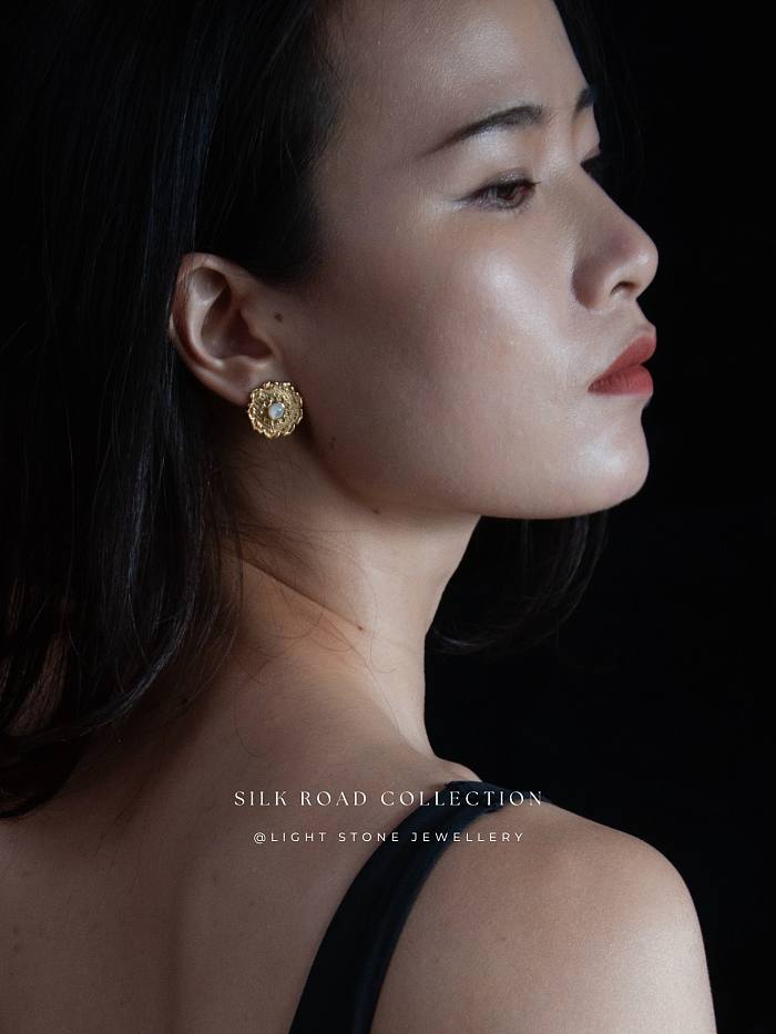 Silk Road Lotus Ear Studs