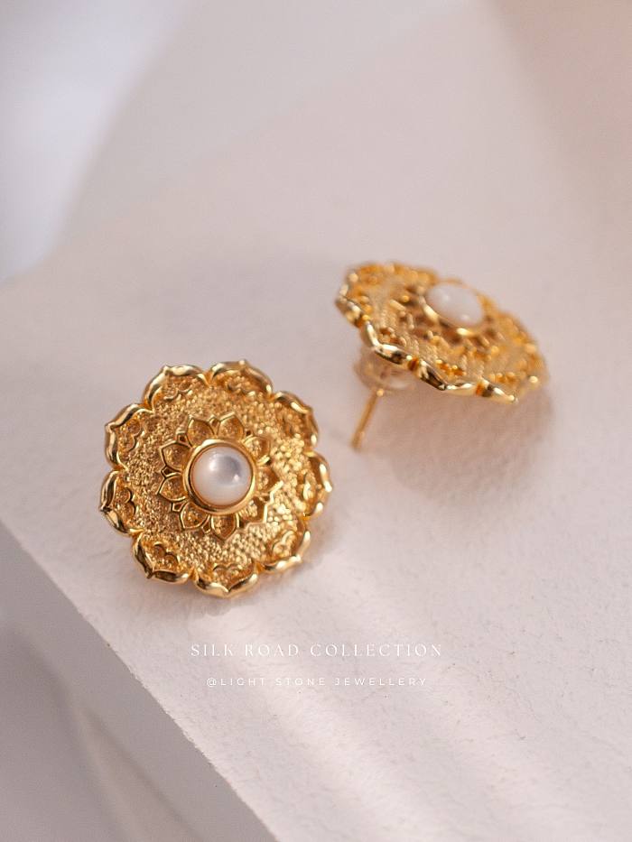 Silk Road Lotus Ear Studs