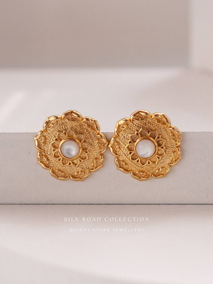 Silk Road Lotus Ear Studs