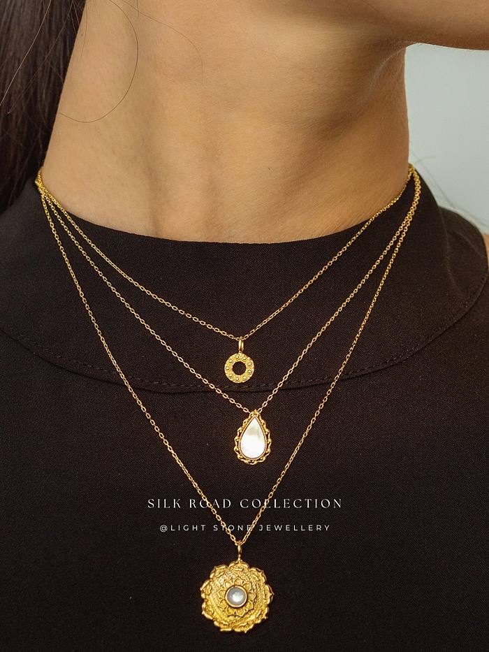 Lotus - Silk Road - Mother of Pearl- Luxury Sterling Silver Necklace