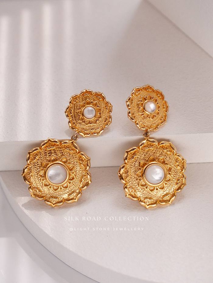 Silk Road Dual Lotus Earrings