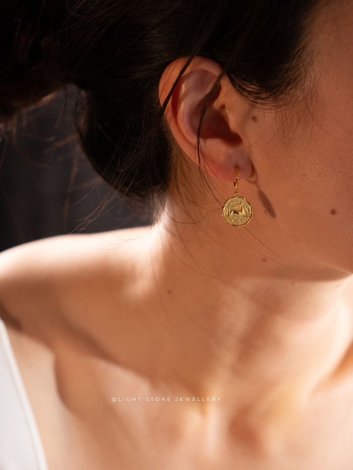 Deer | Silk Road Collection | 925 Silver & Gold Plated Earrings | Dunhuang Culture Inspired