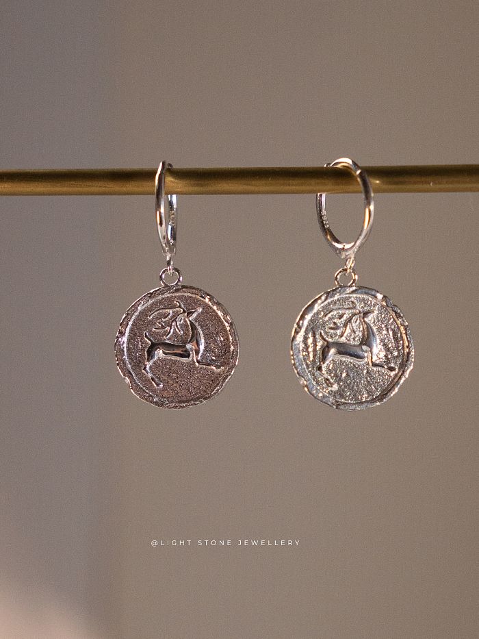 Deer | Silk Road Collection | 925 Silver & Gold Plated Earrings | Dunhuang Culture Inspired