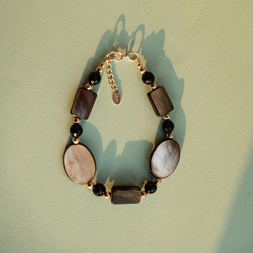 Bali Colorful Bracelet- Mother of Pearl - Sterling Silver - Handmade