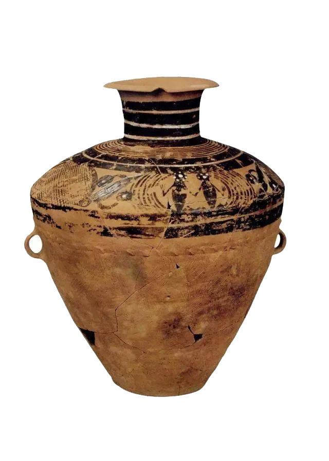 Pottery with dance motif