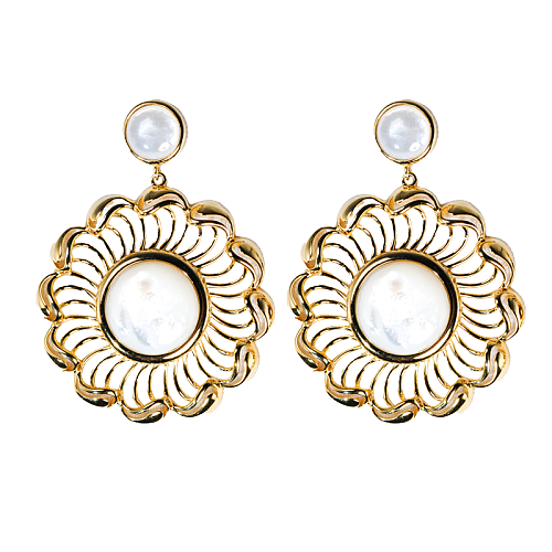 Silk Road Wave Wheel Earrings