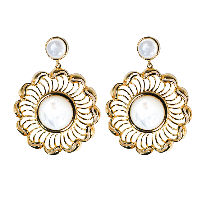 Silk Road Wave Wheel Earrings