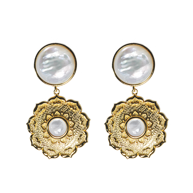 Silk Road Lotus Luxury Earrings