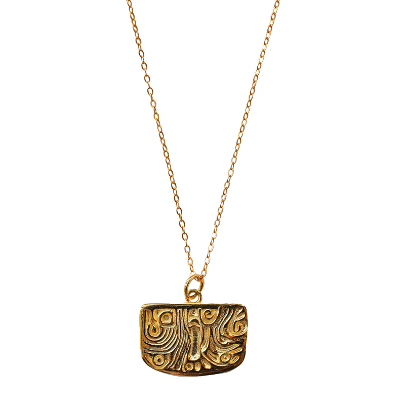 Gold Phoenix Feather Pendant Slim Chain Necklace | Elegant