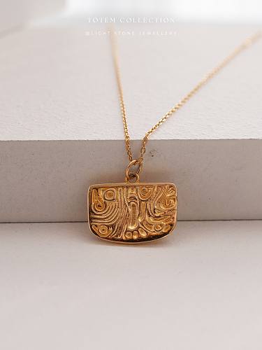 Totem Gold Phoenix Feather Necklace