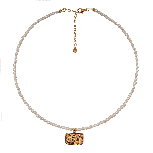 Totem Retro-Modern Phoenix Pearl Necklace