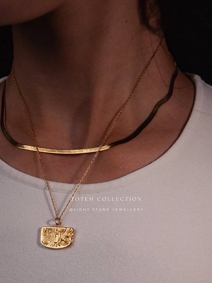 Totem Gold Phoenix Feather Necklace