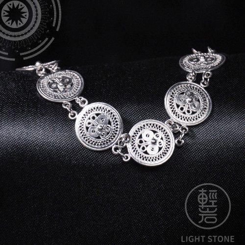Butterfly - Miao Filigree Silver Bracelet