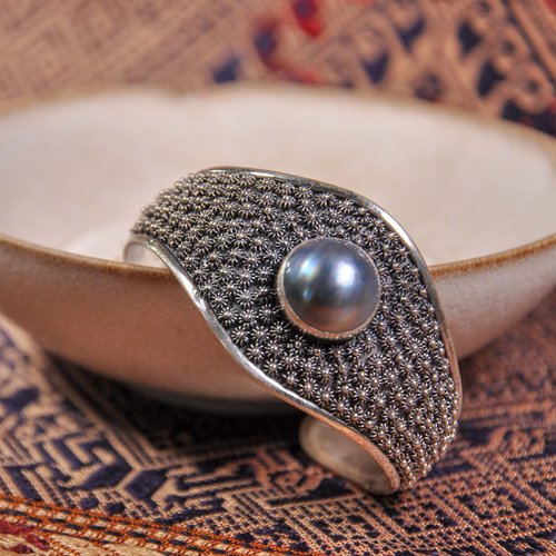 Flower Land - Tibetan Handmade Silver Bracelet