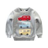 Cartoon Car Fleece Sweatershirt