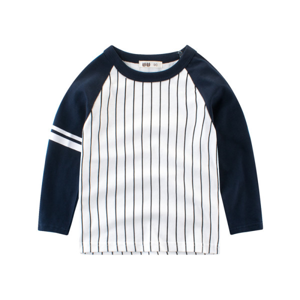 White and Black Stripes Color Matching Long Sleeve T-shirt