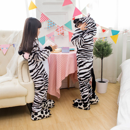 Kids Zebra Onesie Kigurumi Pajamas Kids Animal Costumes for Unisex Children