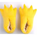 Cozy Yellow Flannel House Monster Slippers Halloween Animal Costume Paw Claw Shoes
