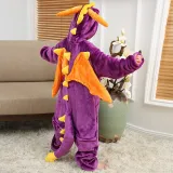 Kids Green Dinosaur Onesie Kigurumi Pajamas Kids Animal Costumes for Unisex Children