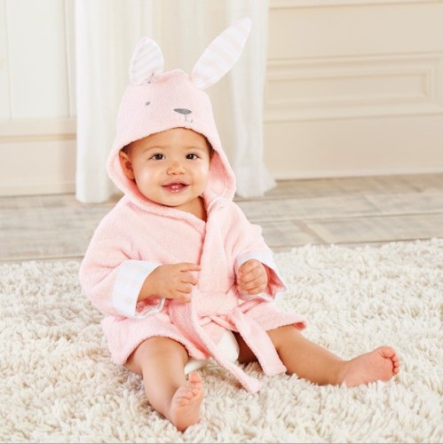 Baby Rabbit Bathrobe Tracksuit Thicken Cute Cartoon Animal Hooded Sleepwear