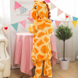 Kids Yellow Giraffe Onesie Kigurumi Pajamas Kids Animal Costumes for Unisex Children