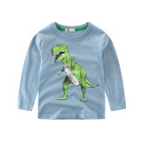 Print Dinosaur Cotton Long Sleeve T-shirt