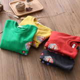 Toddler Boys Print Multicolor Candy Pullover Fleece Sweatershirt