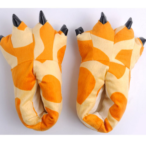Cozy Giraffe Flannel House Monster Slippers Halloween Animal Costume Paw Claw Shoes